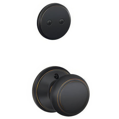 Schlage F94-AND Accents Series Andover Knob Dummy Interior Pack