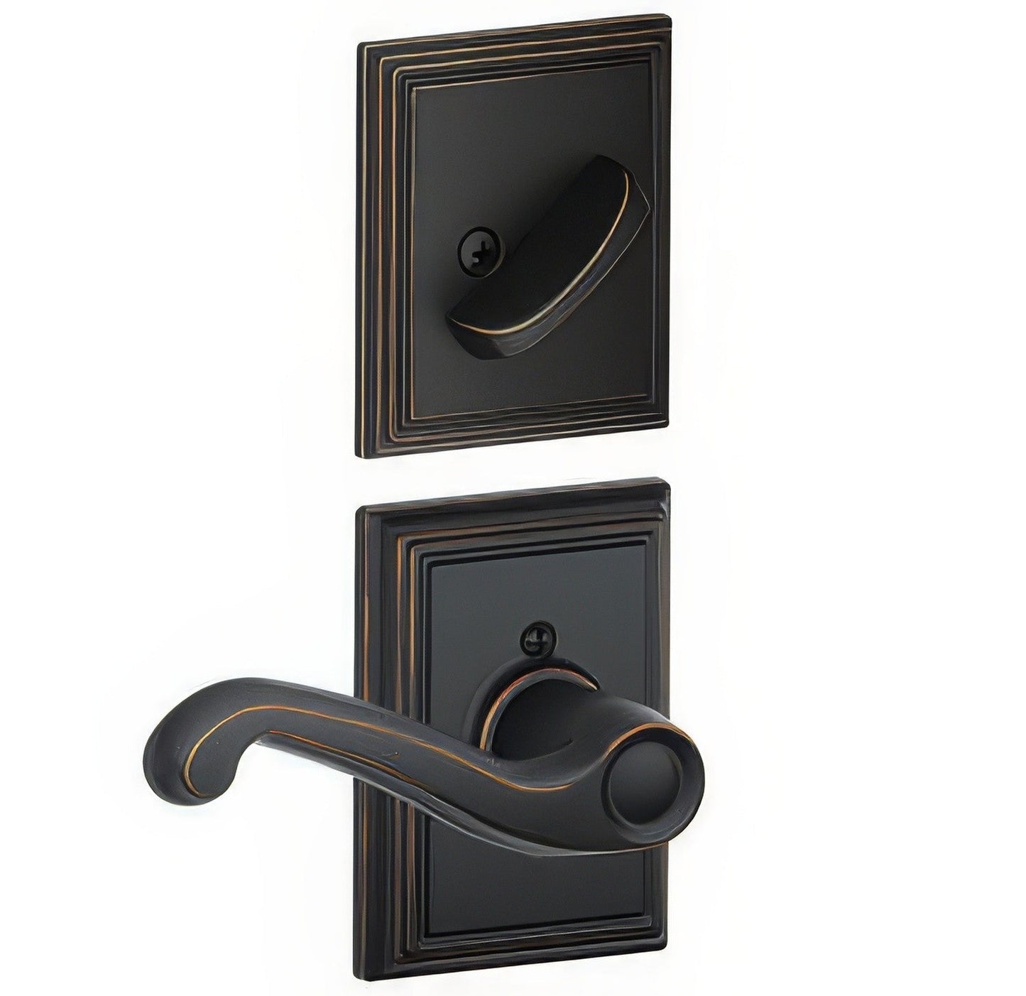 Schlage F94-FLA-ADD-RH F-Series Flair Lever Right Hand Dummy Interior Pack