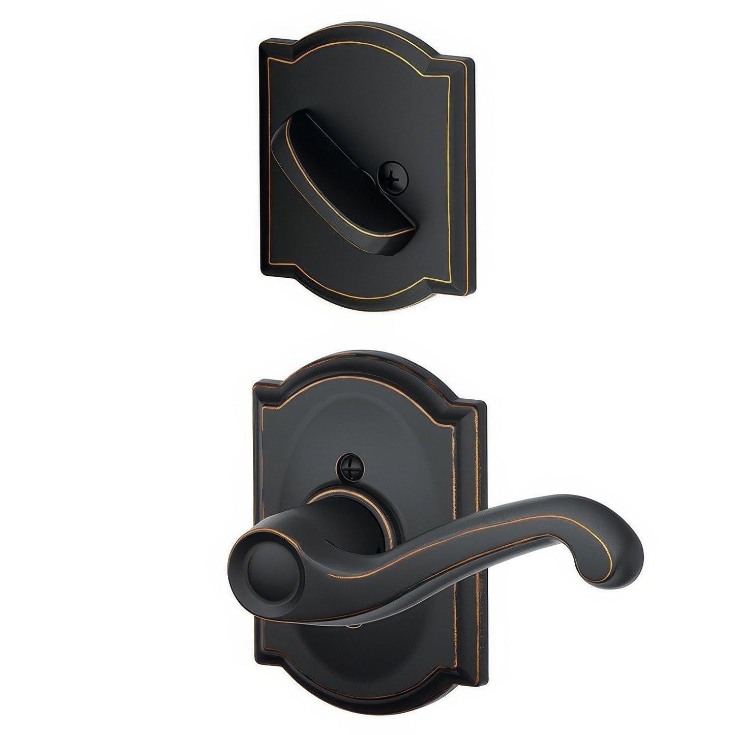 Schlage F94-FLA-CAM-LH F-Series Flair Lever Left Hand Dummy Interior Pack