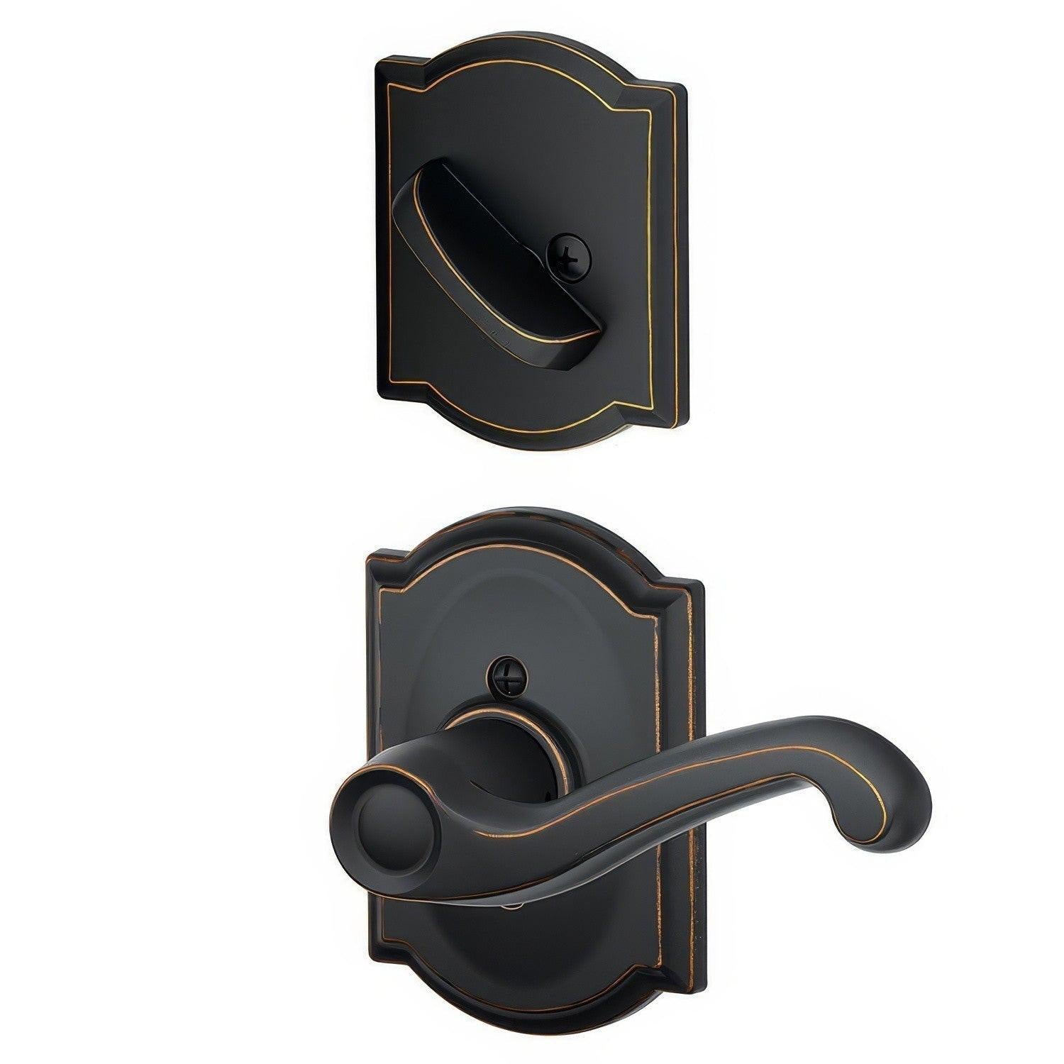 Schlage F94-FLA-CAM-LH F-Series Flair Lever Left Hand Dummy Interior Pack