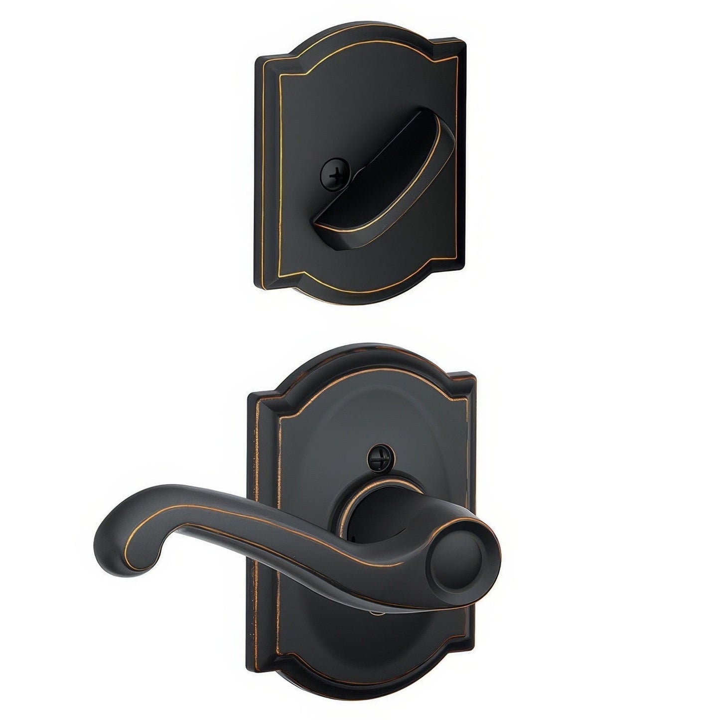 Schlage F94-FLA-CAM-RH Flair Lever Right Hand Dummy Interior Pack