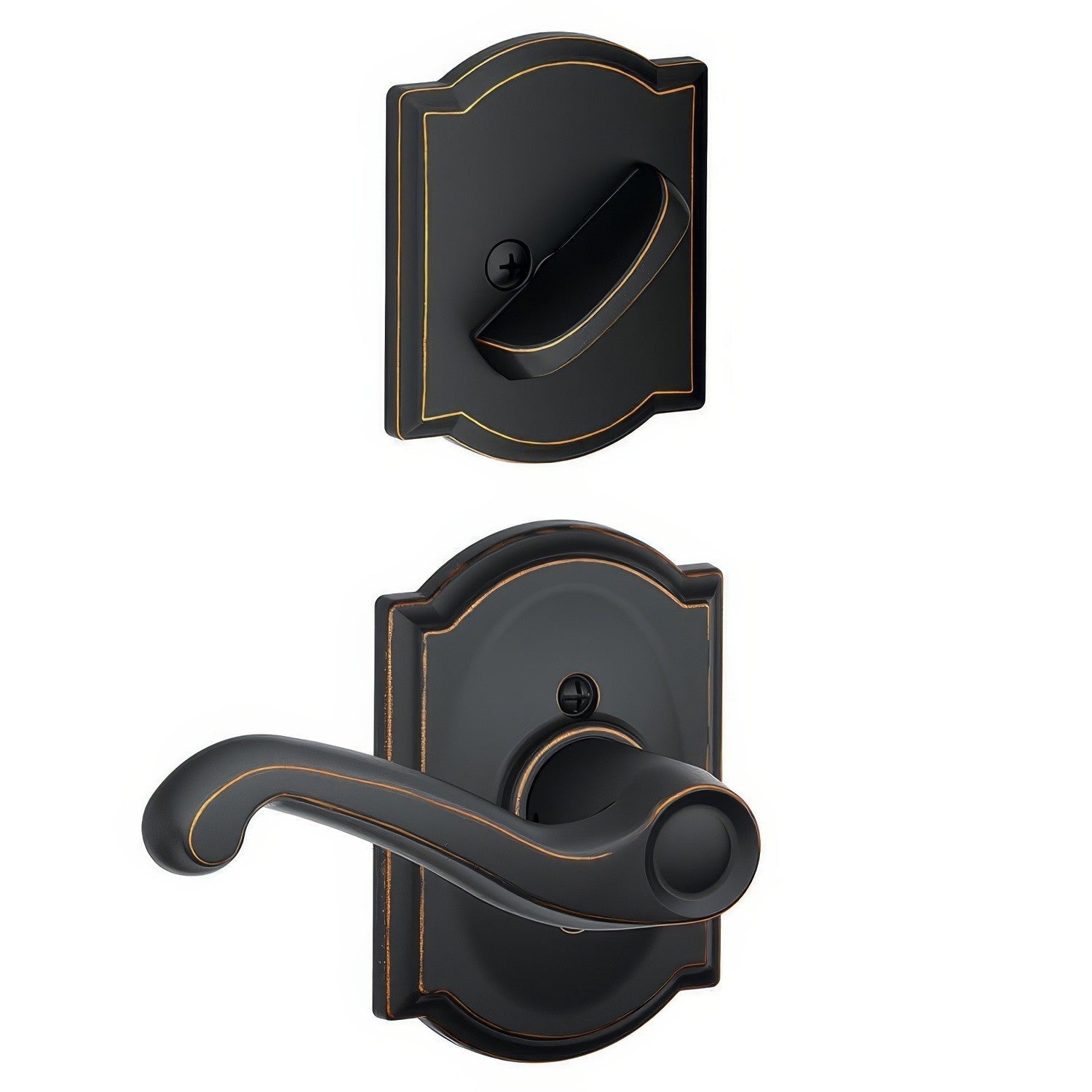 Schlage F94-FLA-CAM-RH Flair Lever Right Hand Dummy Interior Pack