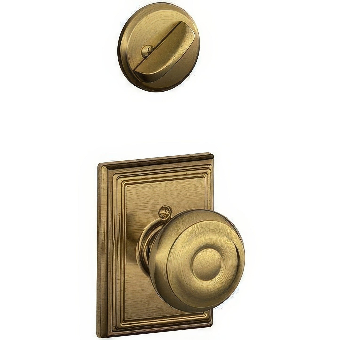 Schlage F94-GEO-ADD F-Series Georgian Knob Dummy Interior Pack