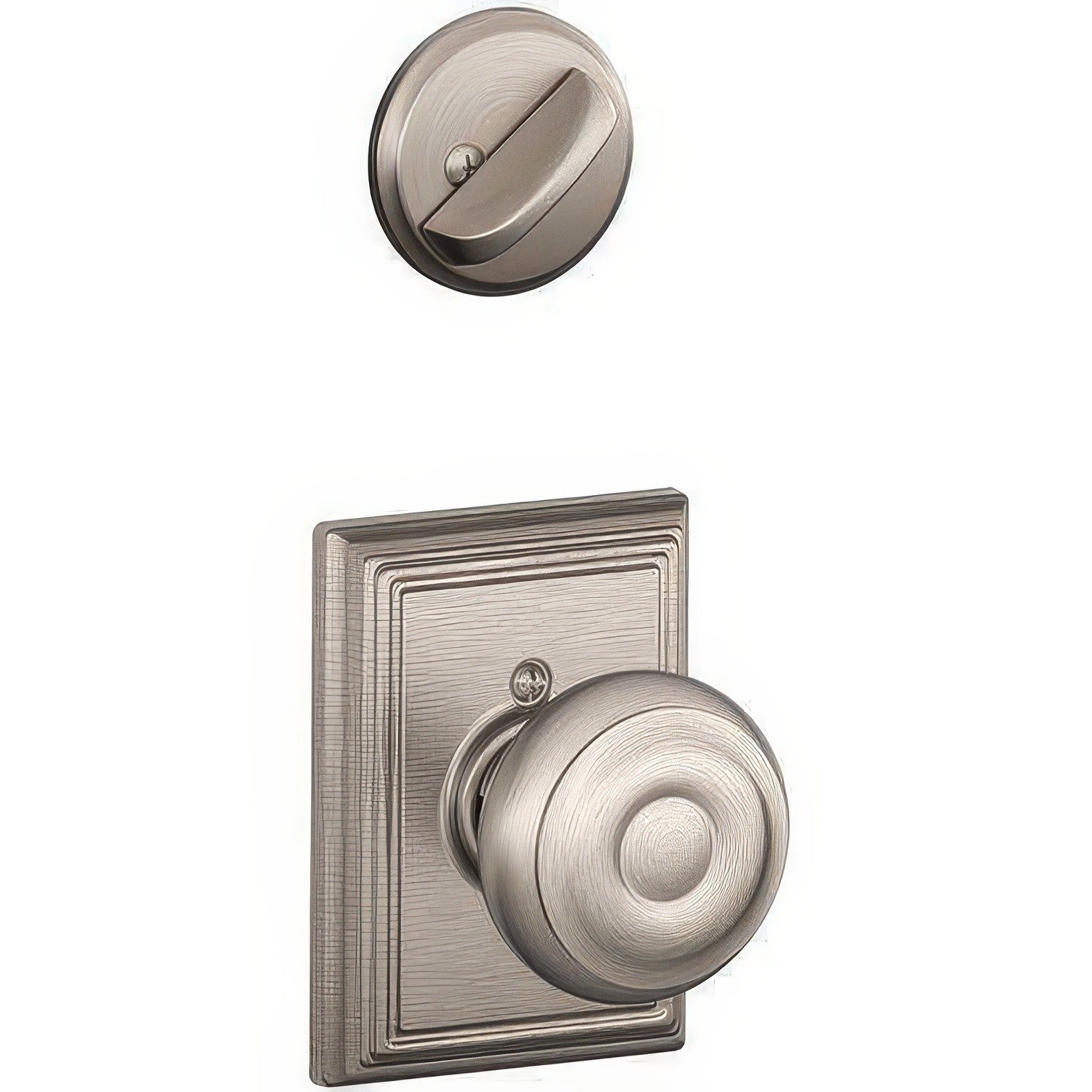 Schlage F94-GEO-ADD F-Series Georgian Knob Dummy Interior Pack