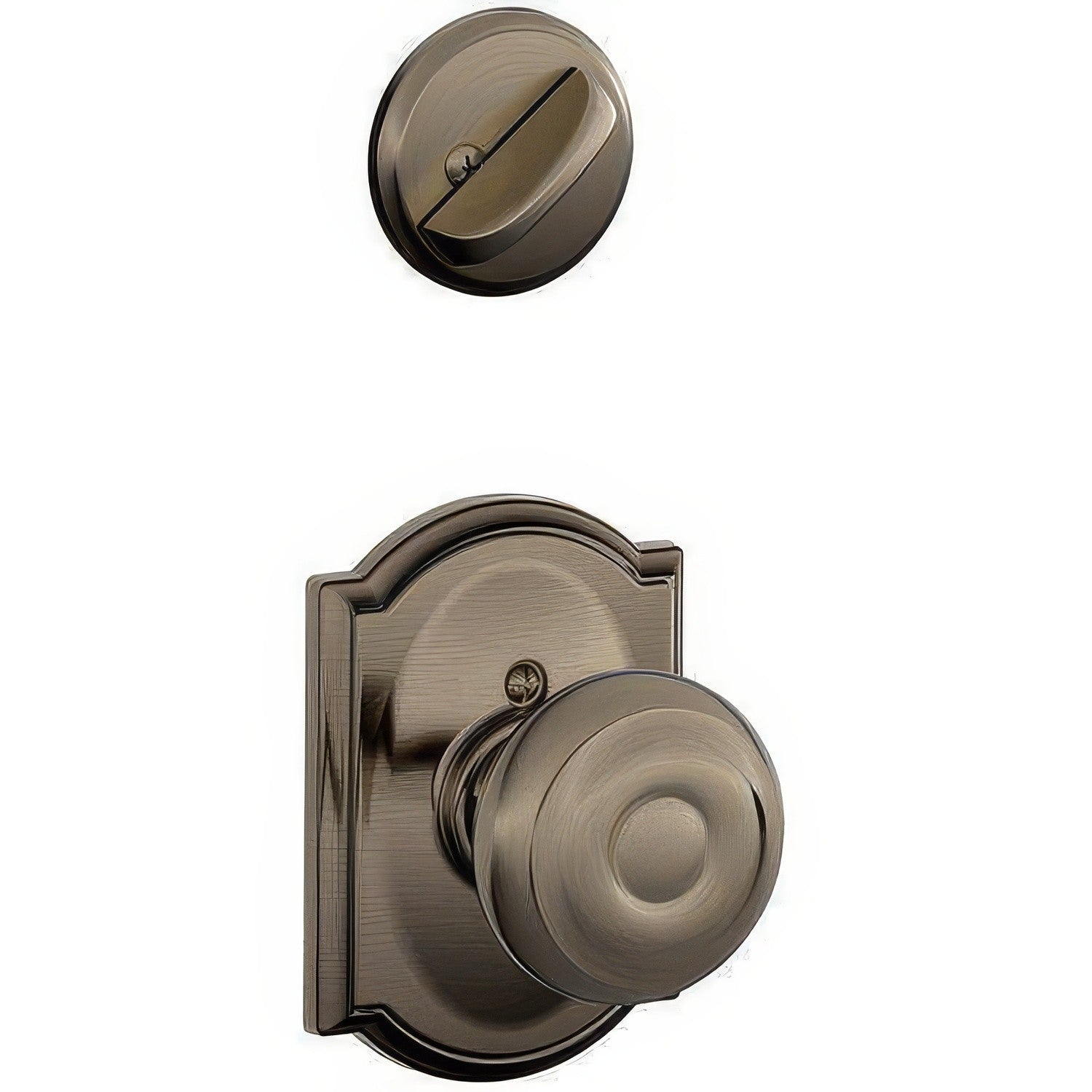 Schlage F94-GEO-CAM F-Series Georgian Knob Dummy Interior Pack