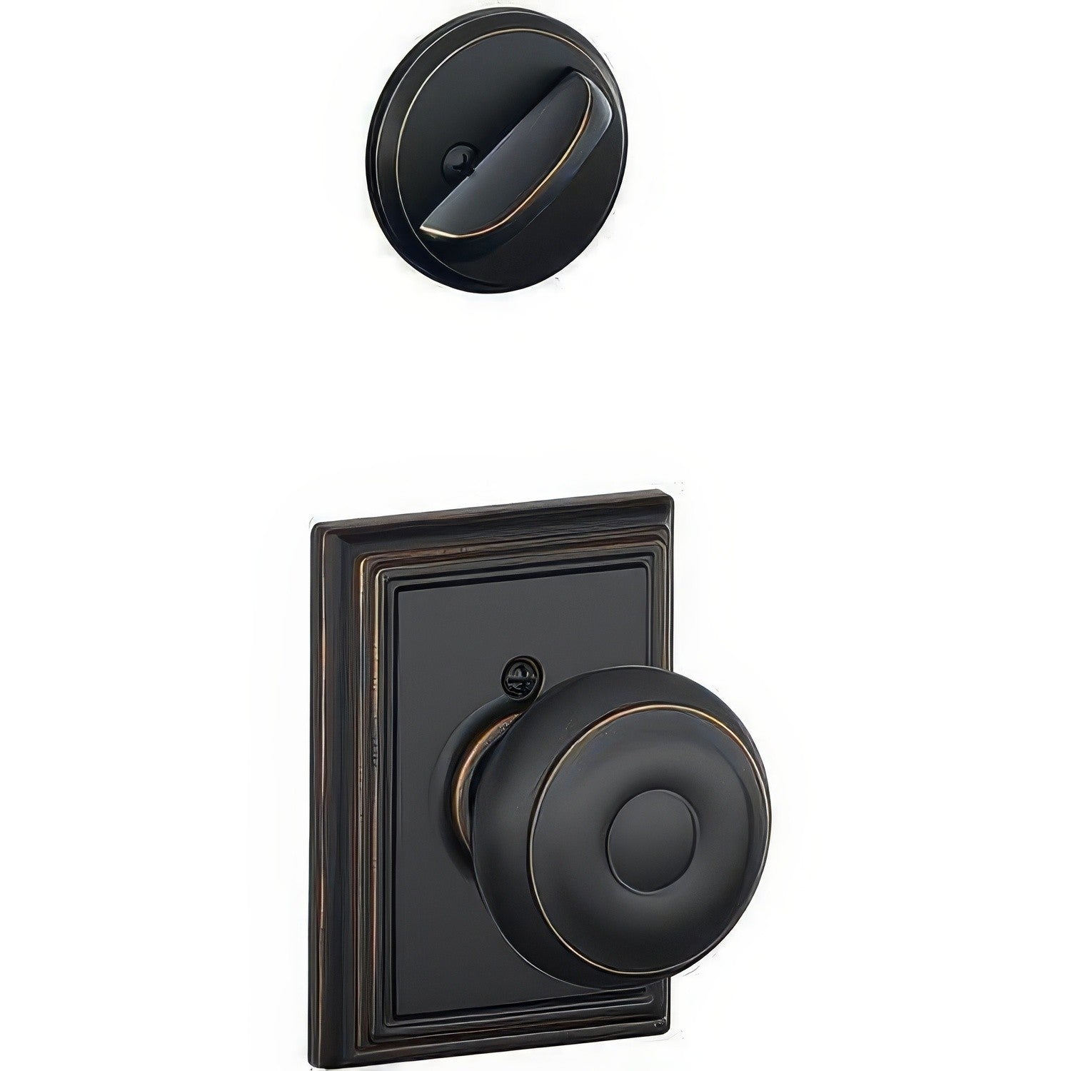 Schlage F94-GEO-ADD F-Series Georgian Knob Dummy Interior Pack