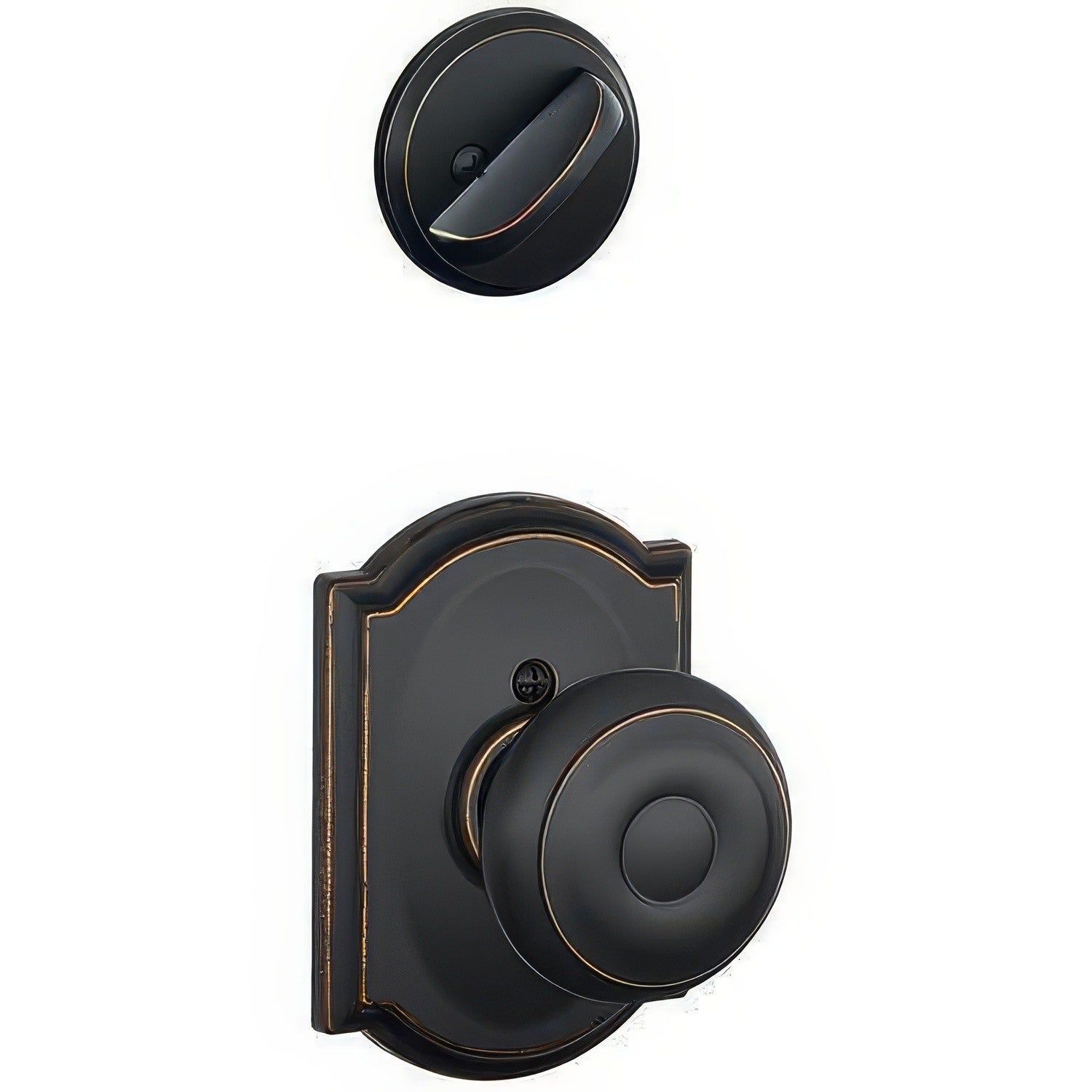 Schlage F94-GEO-CAM F-Series Georgian Knob Dummy Interior Pack