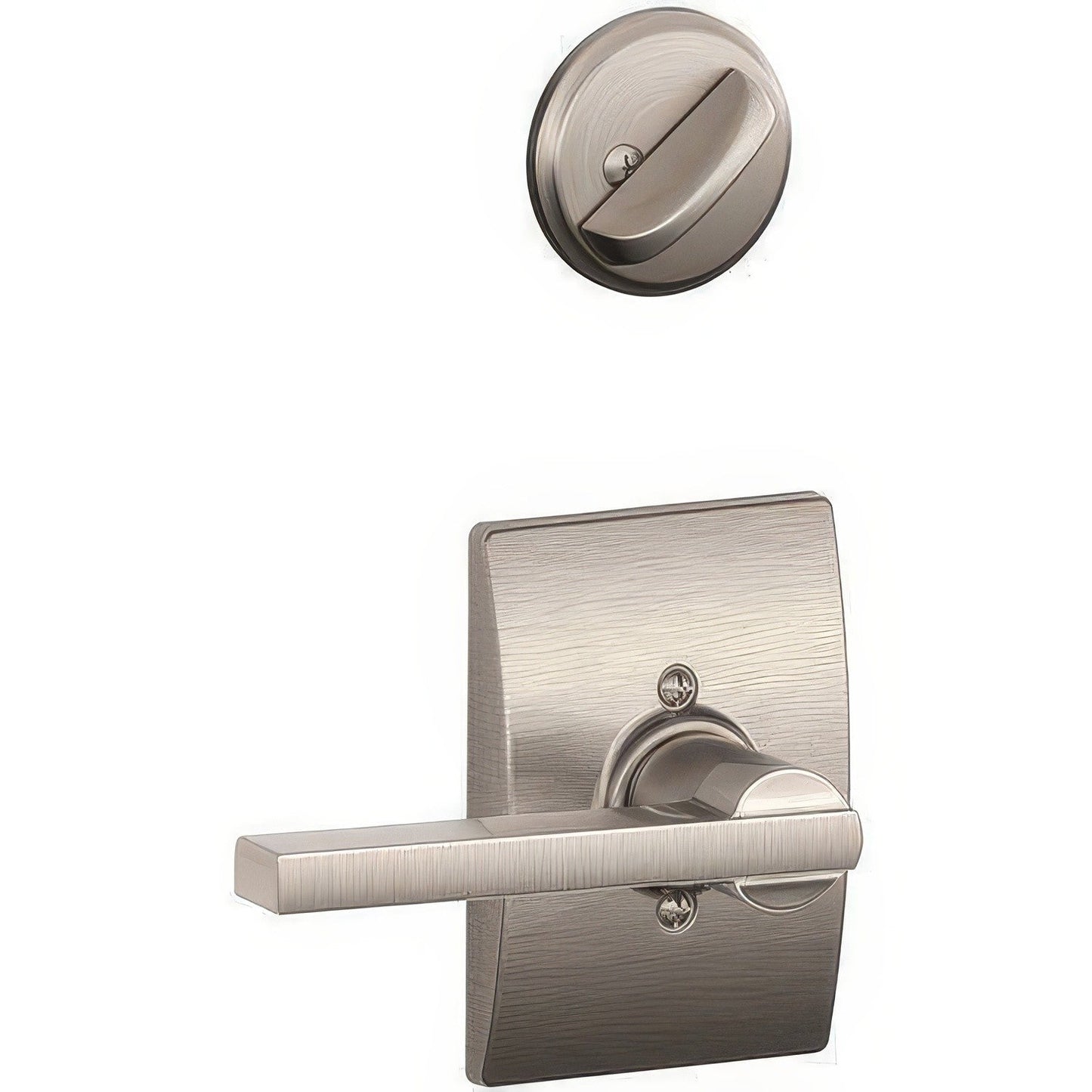 Schlage F94-LAT-CEN F-Series Latitude Lever Dummy Interior Pack