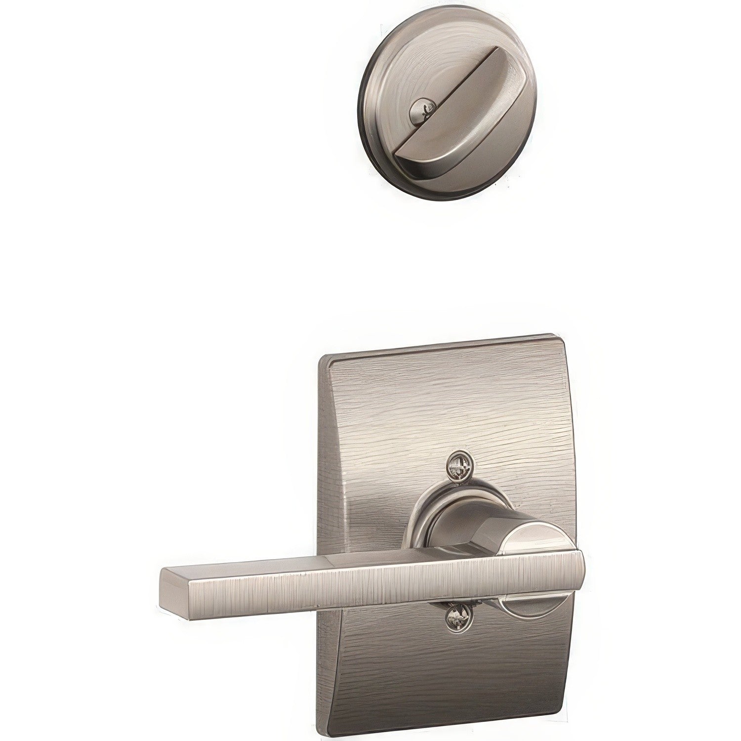 Schlage F94-LAT-CEN F-Series Latitude Lever Dummy Interior Pack