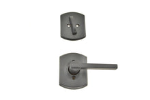Schlage F94LAT622GRW Latitude Lever with Greenwich Rose Dummy Interior Trim Matte Black.