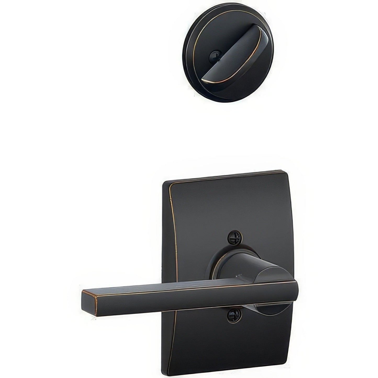 Schlage F94-LAT-CEN F-Series Latitude Lever Dummy Interior Pack