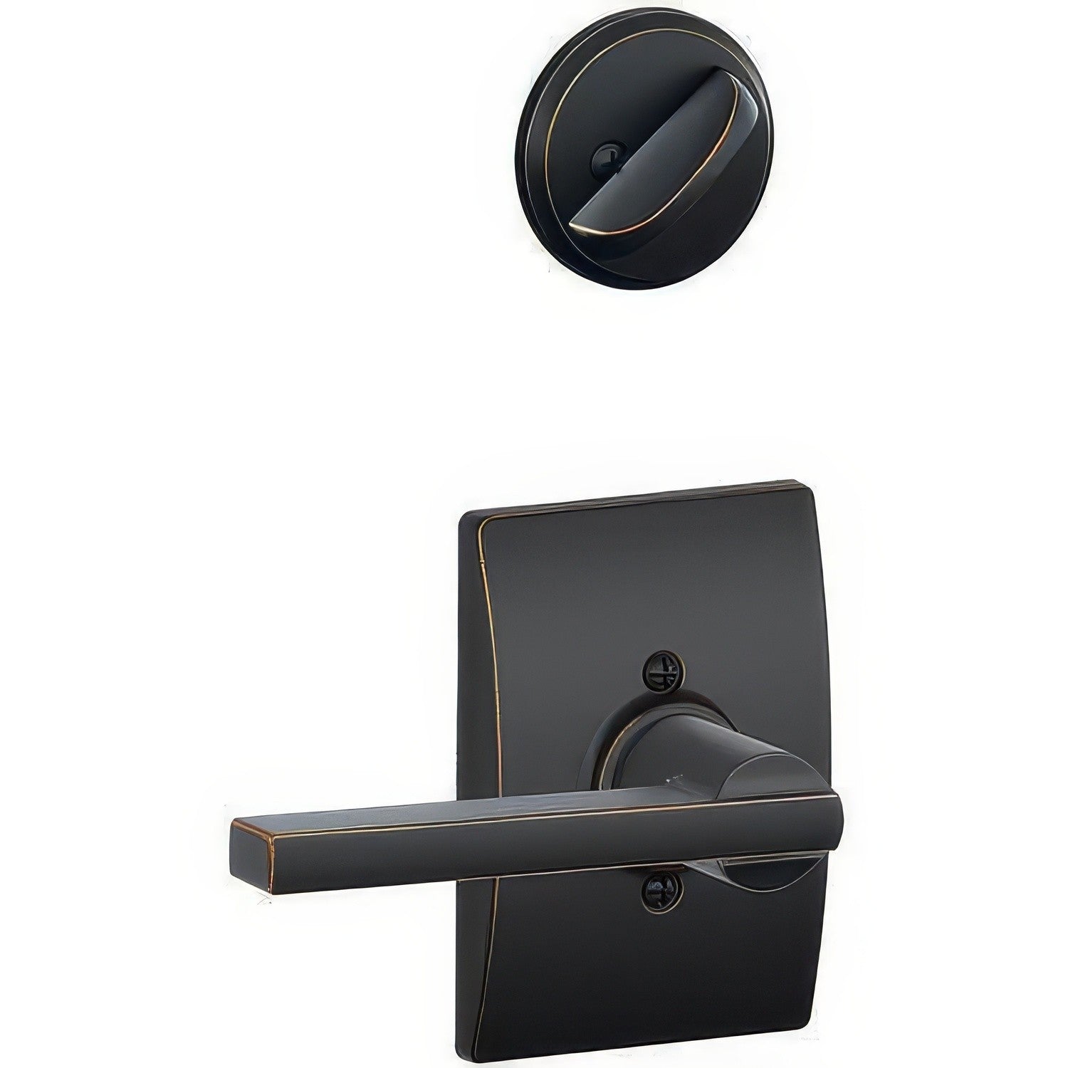 Schlage F94-LAT-CEN F-Series Latitude Lever Dummy Interior Pack