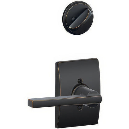 Schlage F94-LAT-CEN F-Series Latitude Lever Dummy Interior Pack