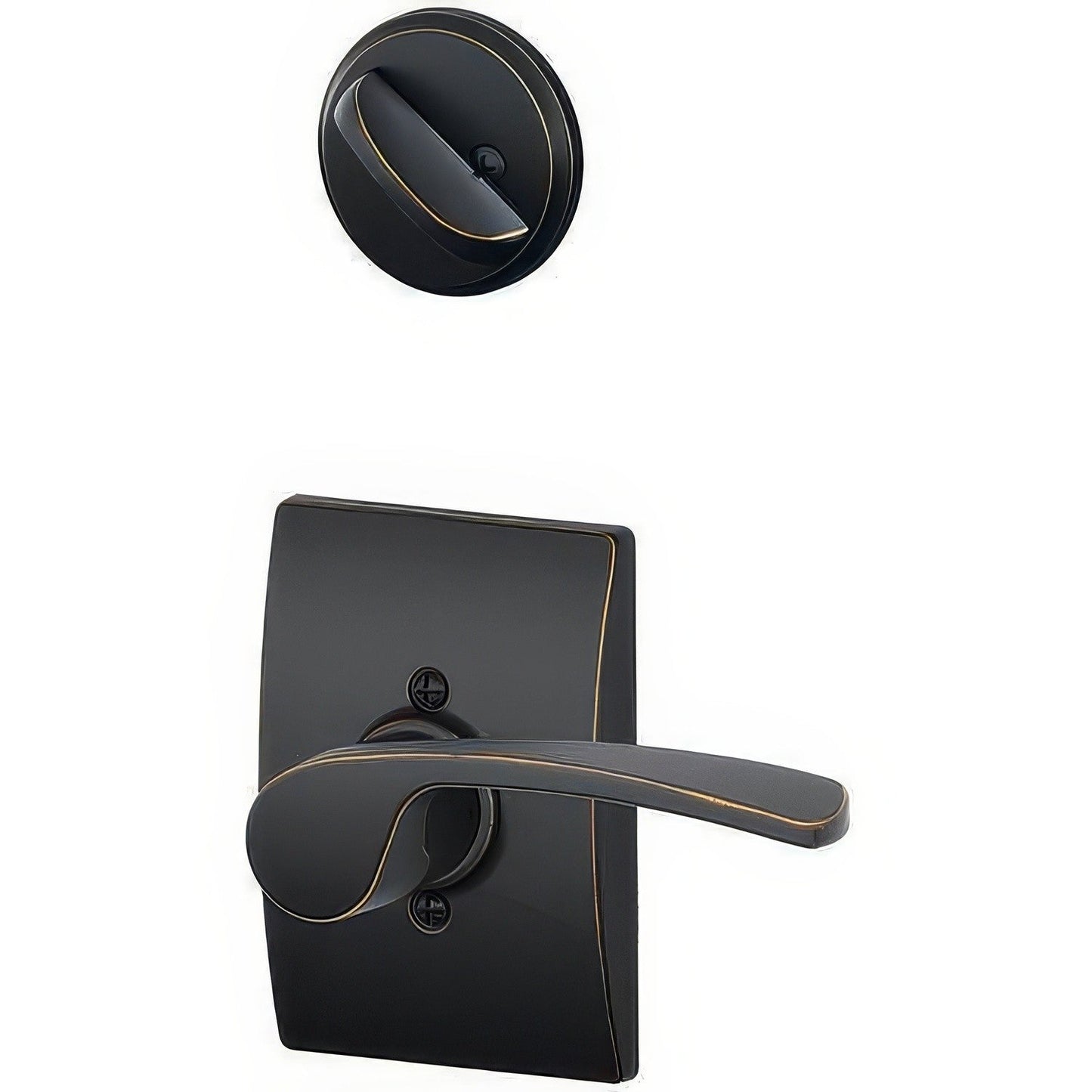 Schlage F94-MER-CEN-LH F-Series Merano Lever Left Hand Dummy Interior Pack