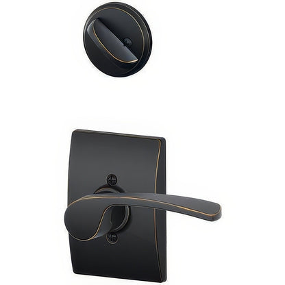 Schlage F94-MER-CEN-LH F-Series Merano Lever Left Hand Dummy Interior Pack