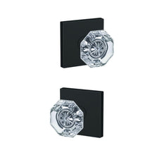Schlage FC172ALX-COL Alexandria Glass Knob with Collins Rose Non Turning Double Dummy Pair