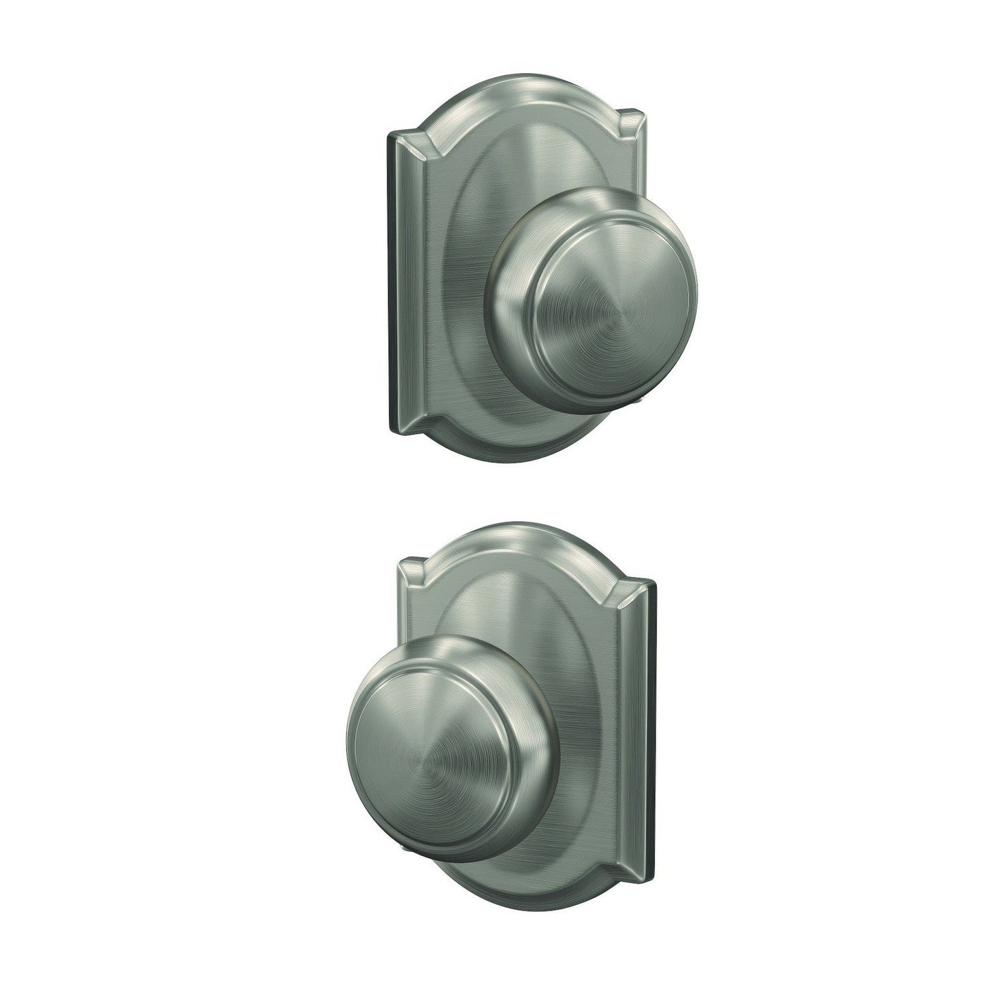 Schlage FC172AND-CAM Andover Knob with Camelot Rose Non Turning Double Dummy Pair