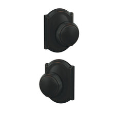 Schlage FC172AND-CAM Andover Knob with Camelot Rose Non Turning Double Dummy Pair