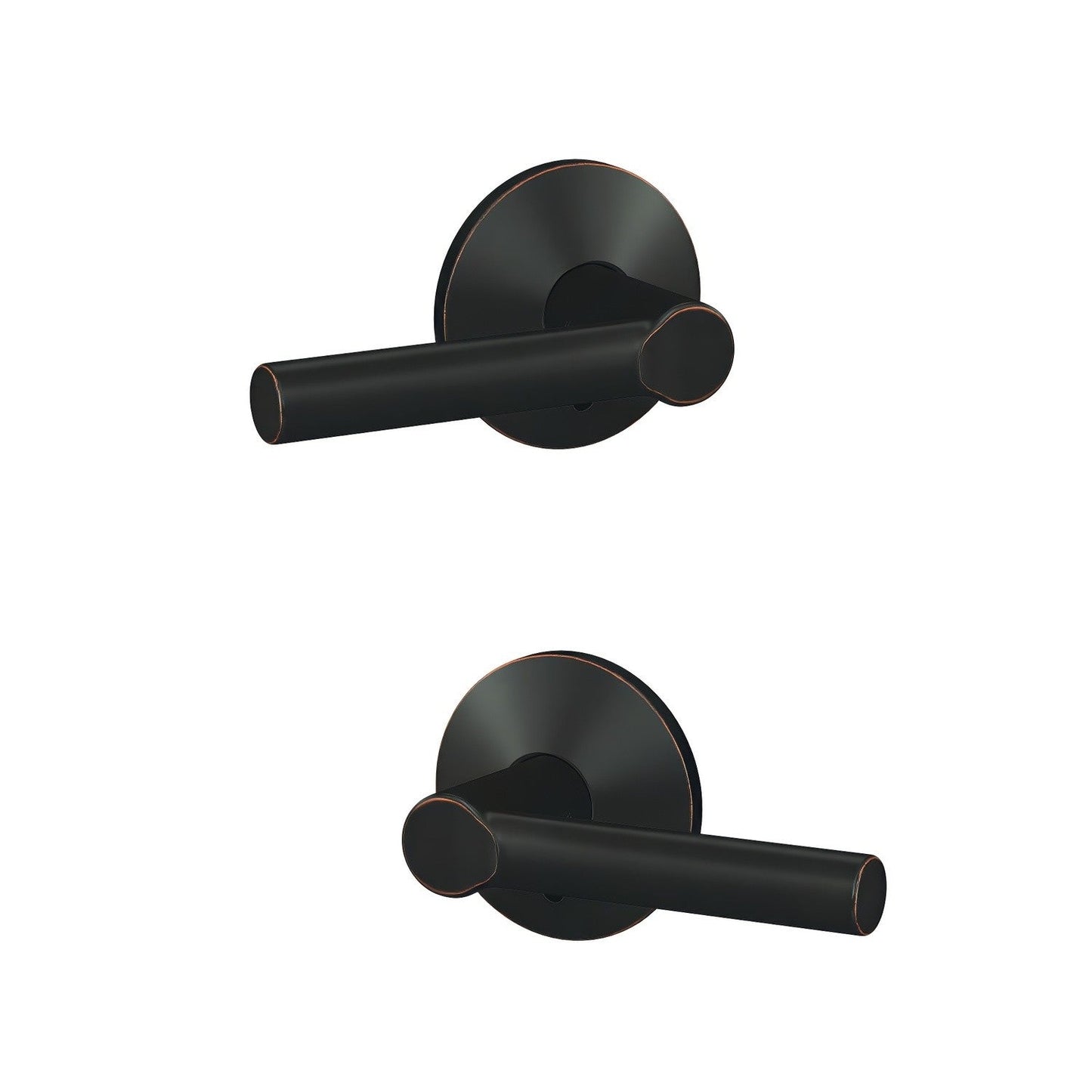 Schlage FC172BRW-KIN Broadway Lever with Kinsler Rose Non Turning Double Dummy