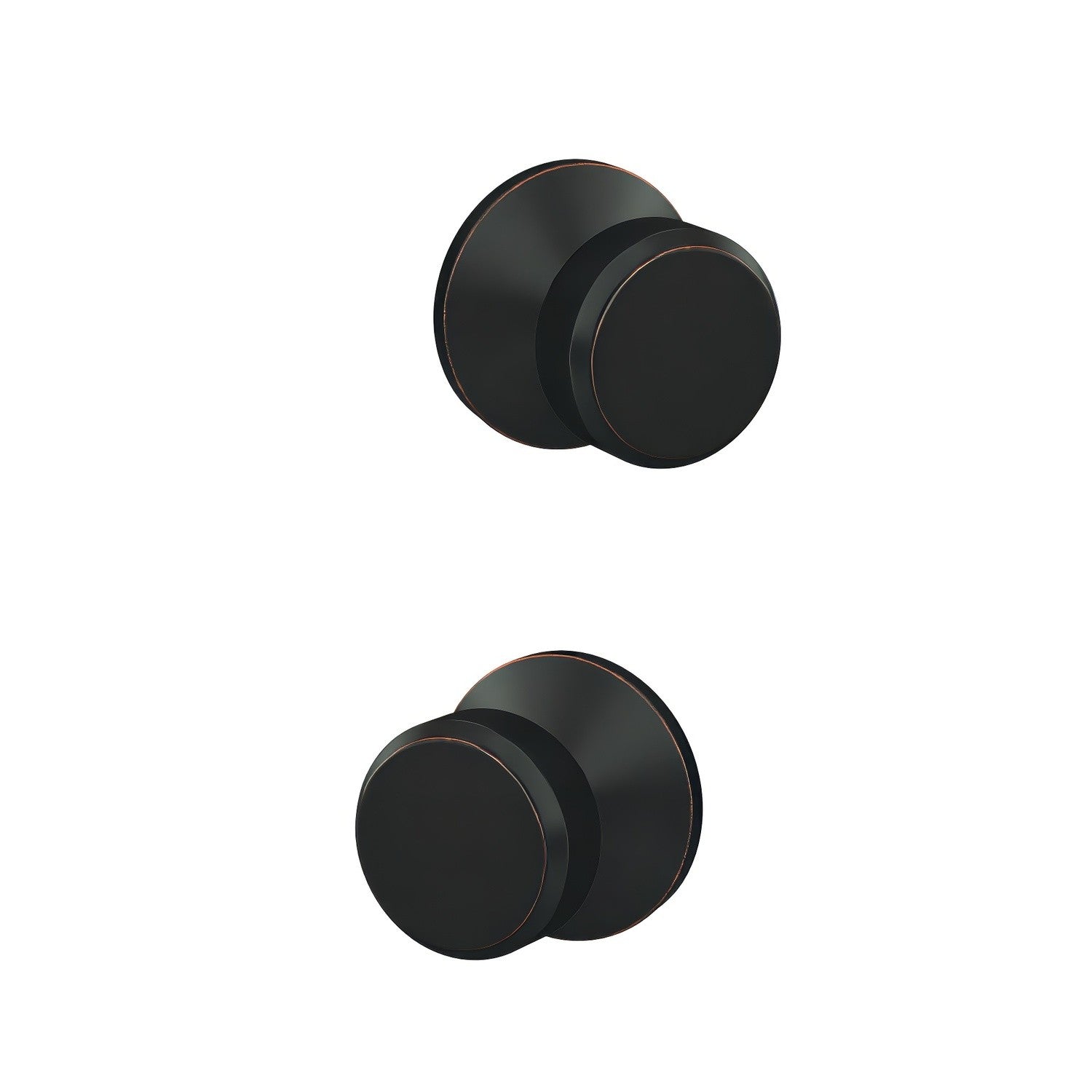 Schlage FC172BWE-KIN Bowery Knob with Kinsler Rose Non Turning Double Dummy Pair