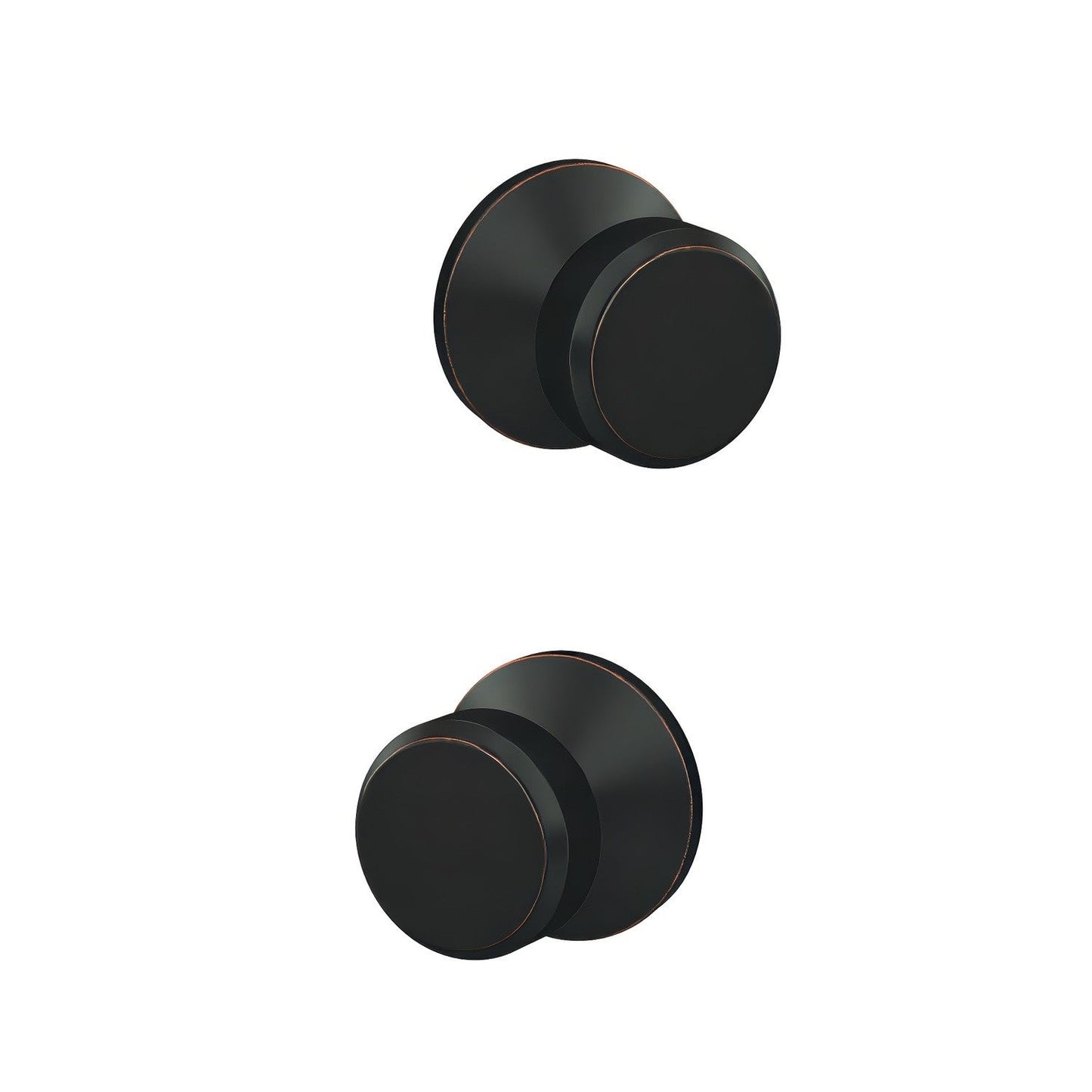 Schlage FC172BWE-KIN Bowery Knob with Kinsler Rose Non Turning Double Dummy Pair