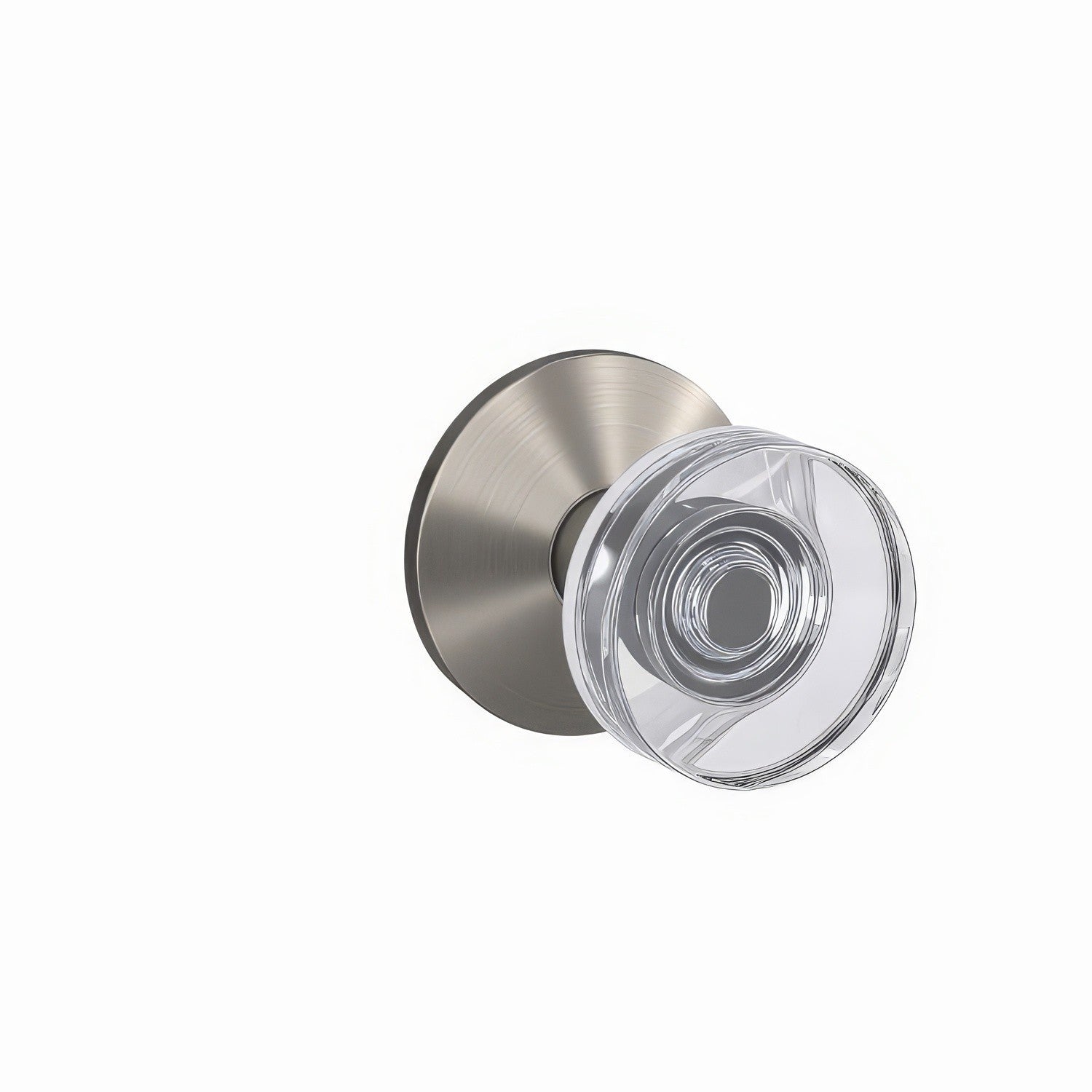 Schlage FC172DAW-KIN Dawes Glass with Kinsler Rose Pair of Dummy Door Knobs