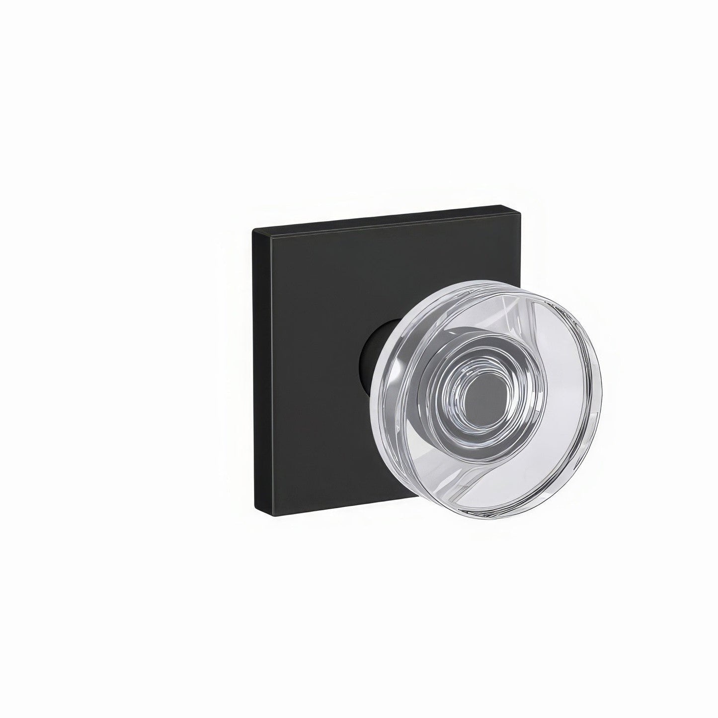 Schlage FC172DAW-COL Dawes Glass with Collins Rose Pair of Dummy Door Knobs.