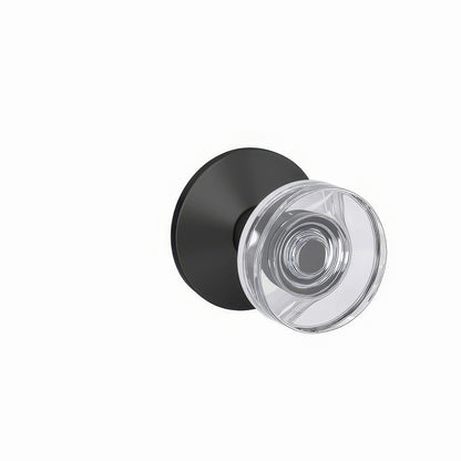 Schlage FC172DAW-KIN Dawes Glass with Kinsler Rose Pair of Dummy Door Knobs