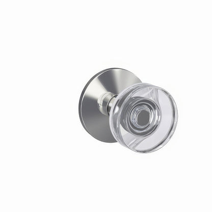 Schlage FC172DAW-KIN Dawes Glass with Kinsler Rose Pair of Dummy Door Knobs