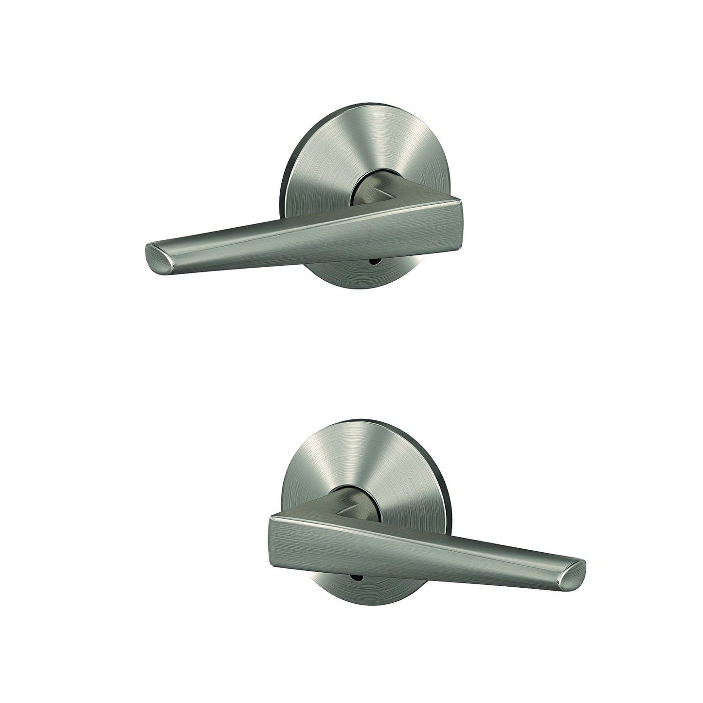 Schlage FC172ELR-KIN Eller with Kinsler Rose Pair of Dummy Door Levers Satin Brass