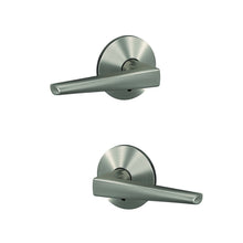 Schlage FC172ELR-KIN Eller with Kinsler Rose Pair of Dummy Door Levers Satin Brass.