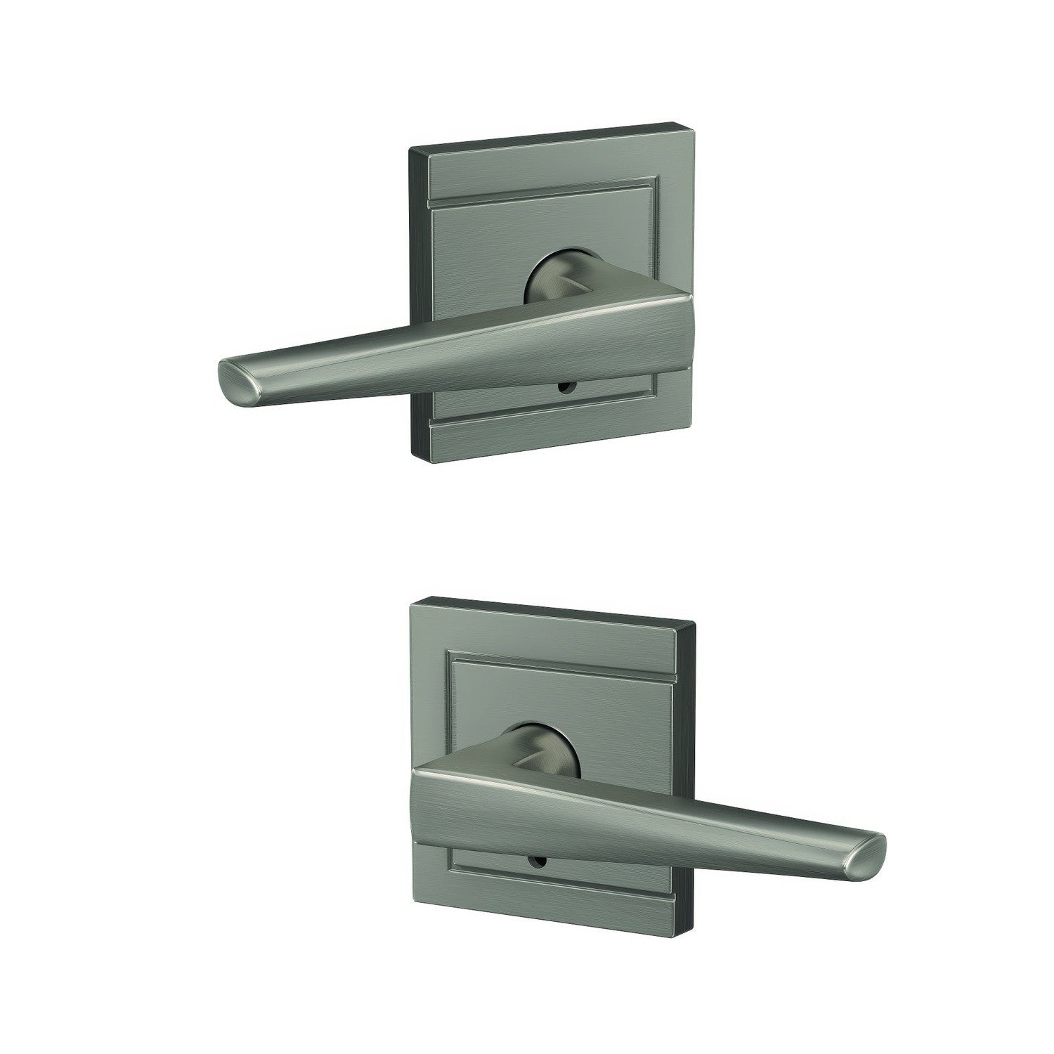 Schlage FC172ELR-ULD Eller with Upland Rose Pair of Dummy Door Levers.