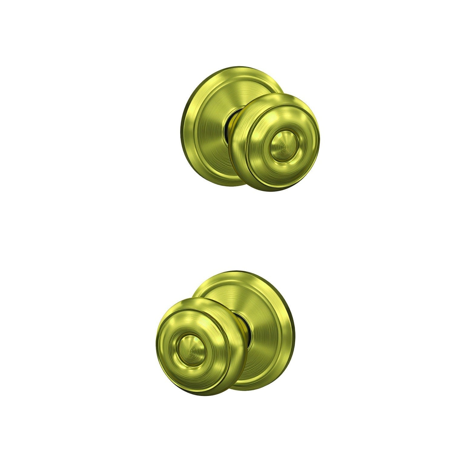 Schlage FC172GEO-ALD Georgian with Alden Rose Pair of Dummy Door Knobs