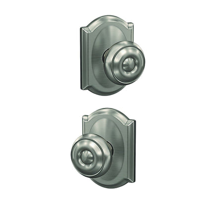 Schlage FC172GEO-CAM Georgian with Camelot Rose Pair of Dummy Door Knobs
