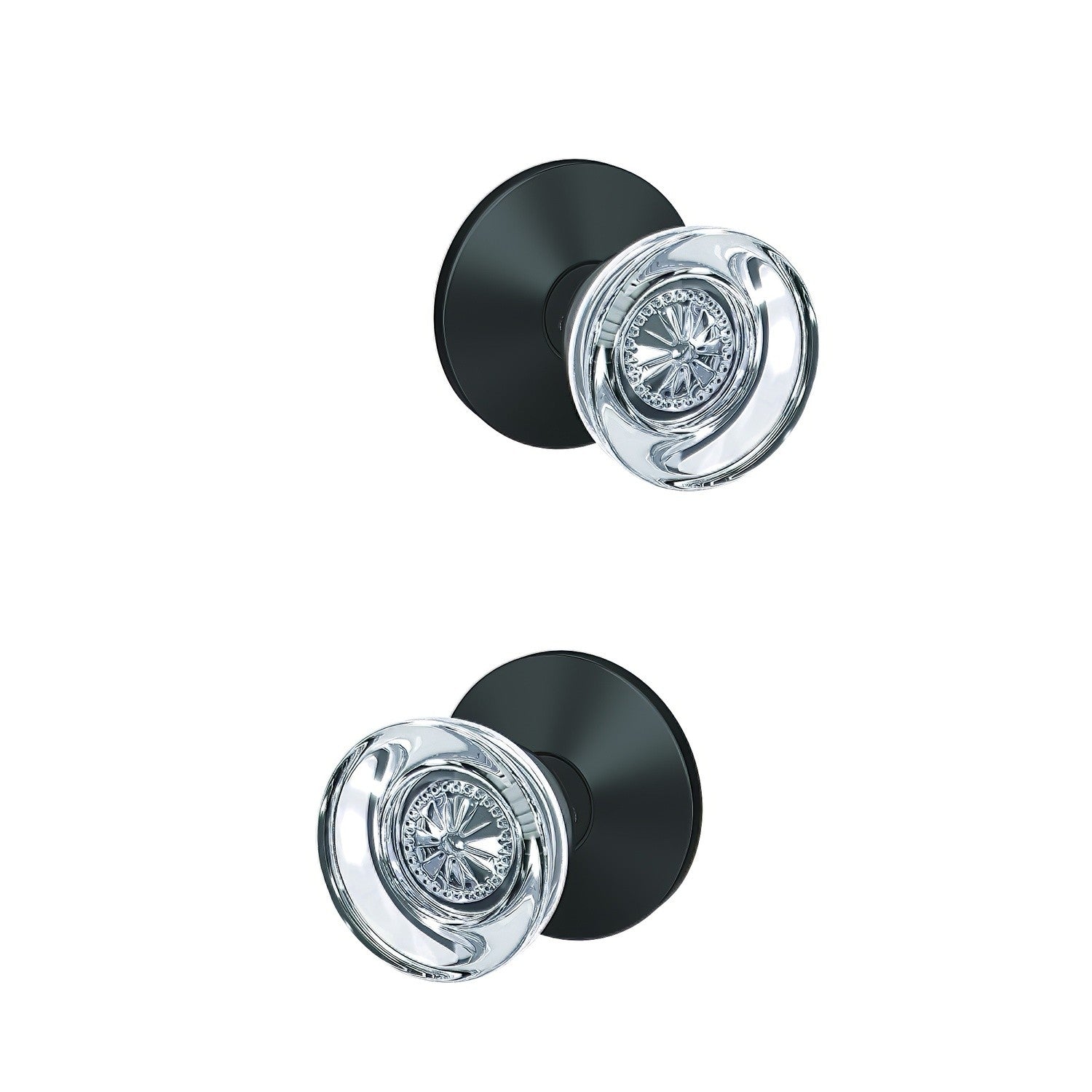 Schlage FC172HOB-KIN Hobson with Kinsler Rose Pair of Dummy Door Knobs