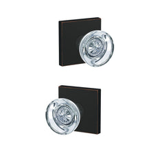 Schlage FC172HOB-COL Hobson with Collins Rose Pair of Dummy Door Knobs.