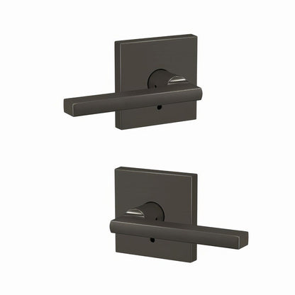 Schlage FC172LAT-COL Latitude with Collins Rose Pair of Dummy Door Levers.