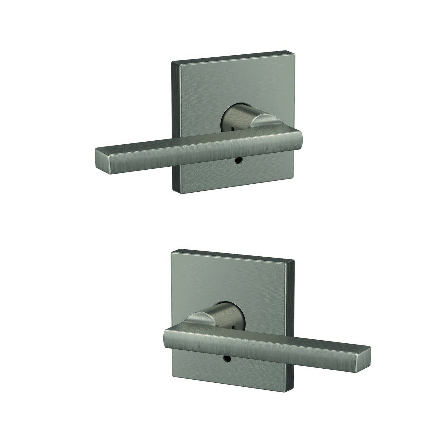 Schlage FC172LAT-COL Latitude with Collins Rose Pair of Dummy Door Levers.