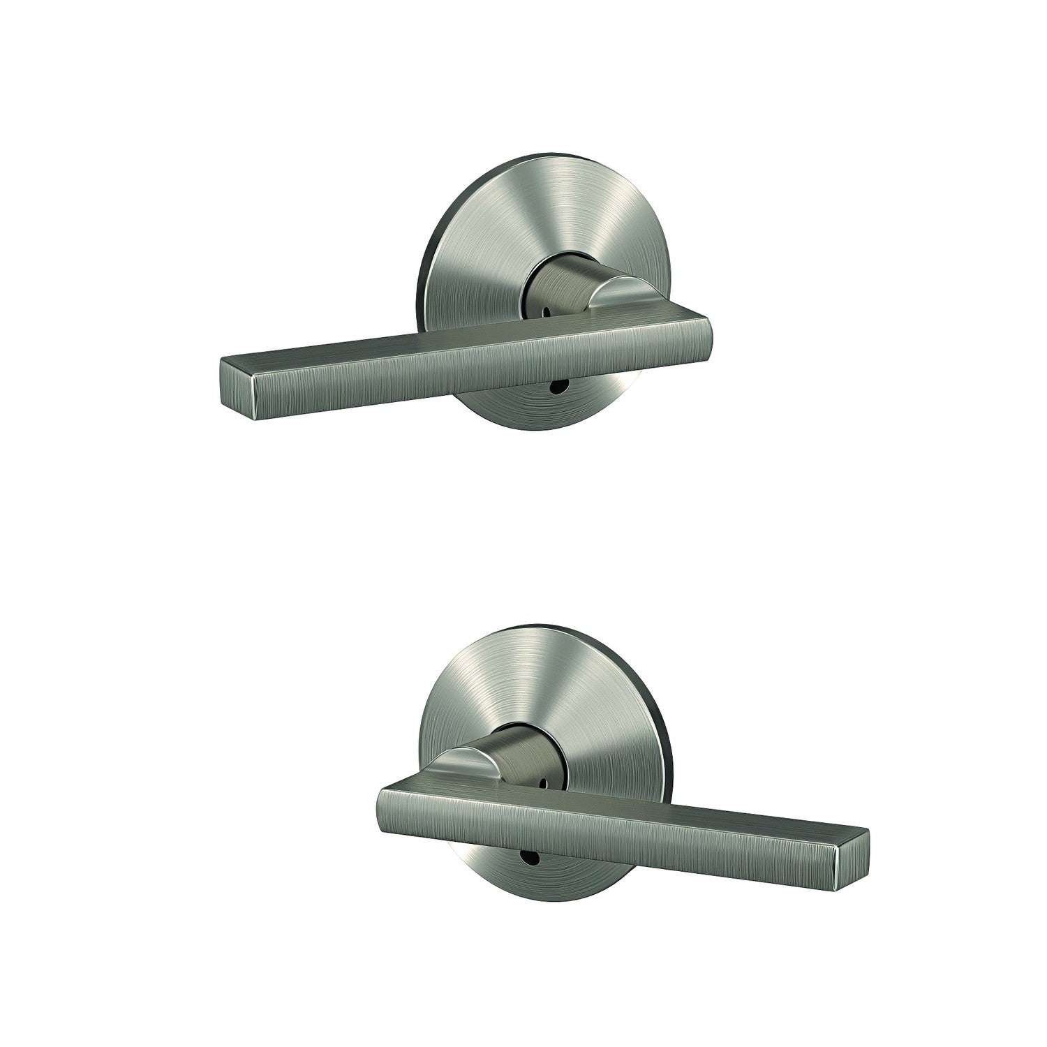 Schlage FC172LAT-KIN Latitude with Kinsler Rose Pair of Dummy Door Levers