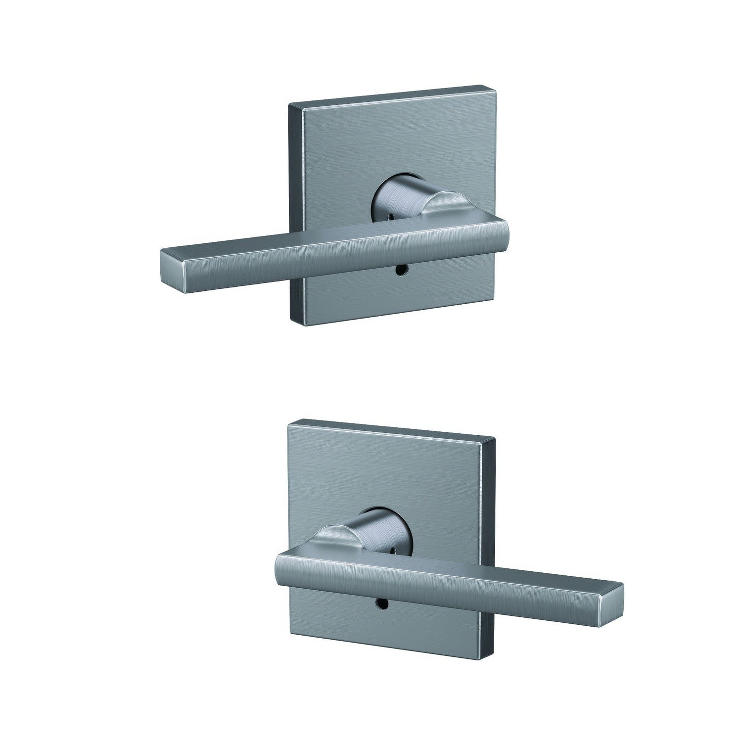 Schlage FC172LAT-COL Latitude with Collins Rose Pair of Dummy Door Levers