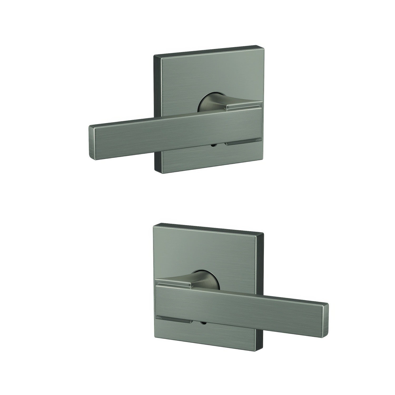 Schlage FC172NBK-COL Northbrook with Collins Rose Pair of Dummy Door Levers