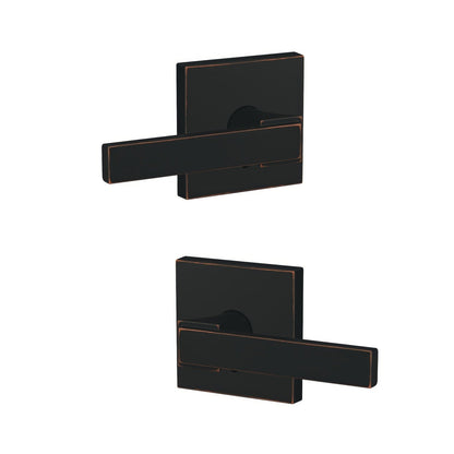 Schlage FC172NBK-COL Northbrook with Collins Rose Pair of Dummy Door Levers.