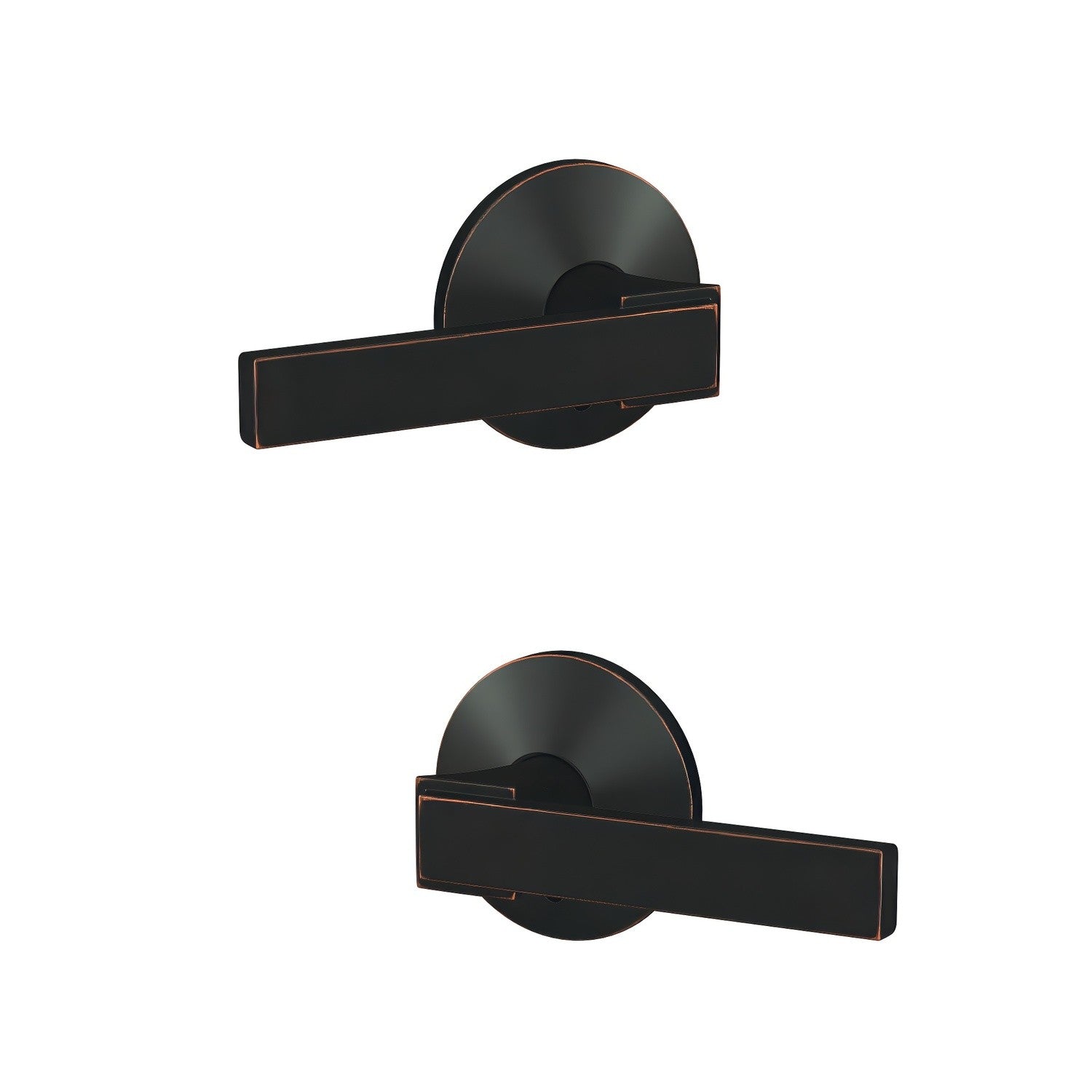 Schlage FC172NBK-KIN Northbrook with Kinsler Rose Pair of Dummy Door Levers.