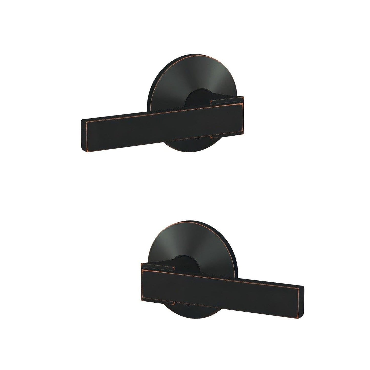 Schlage FC172NBK-KIN Northbrook with Kinsler Rose Pair of Dummy Door Levers