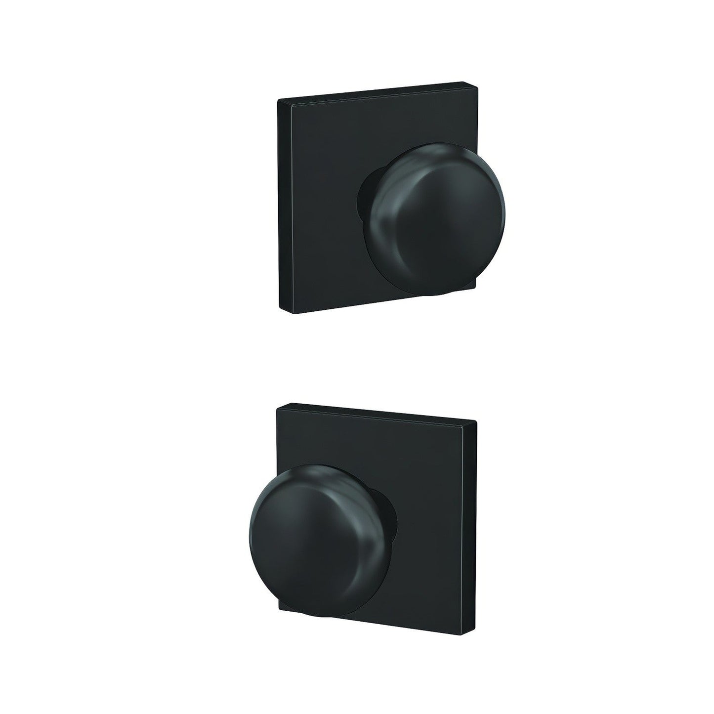 Schlage FC172PLY-COL Plymouth with Collins Rose Pair of Dummy Door Knobs