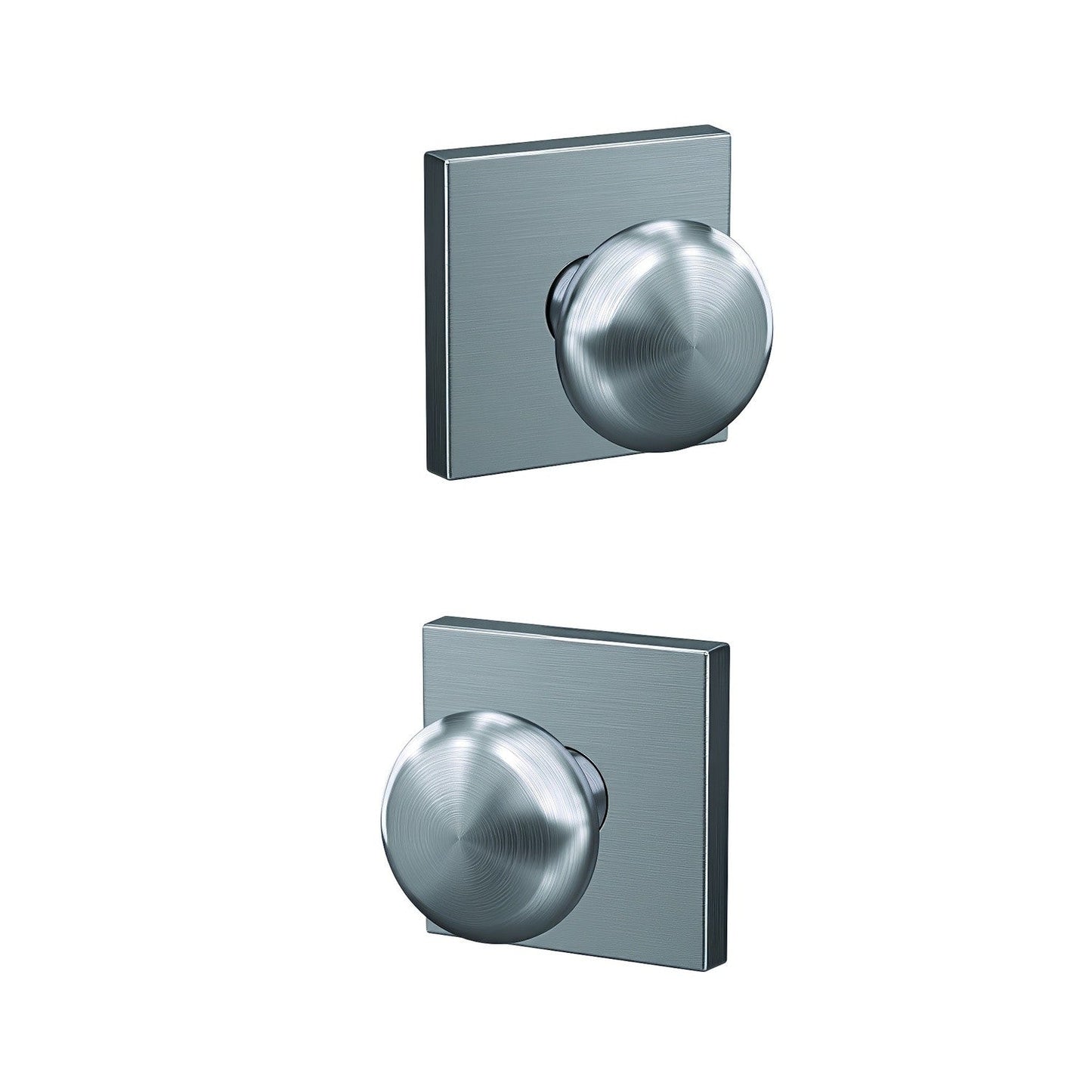 Schlage FC172PLY-COL Plymouth with Collins Rose Pair of Dummy Door Knobs