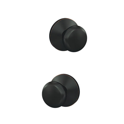 Schlage FC172PLY-KIN Plymouth with Kinsler Rose Pair of Dummy Door Knobs