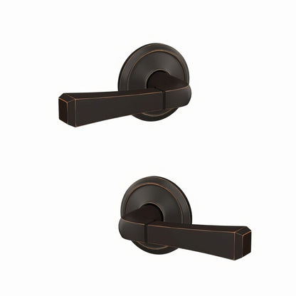 Schlage FC172RVT-ALD Rivington with Alden Rose Pair of Dummy Door Levers