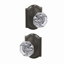 Schlage FC21ALX-CAM Alexandria Glass Knob with Camelot Rose Passage & Privacy Door Knob.