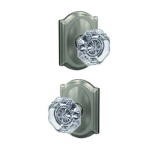 Schlage FC21ALX-CAM Alexandria Glass Knob with Camelot Rose Passage & Privacy Door Knob